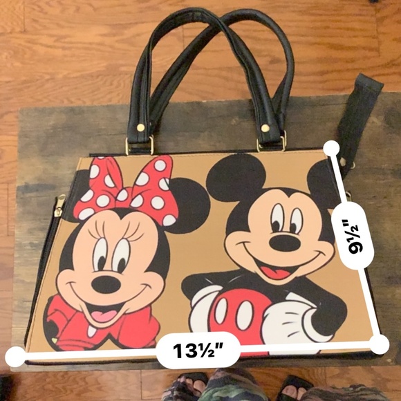 Disney Mickey and Minnie Mouse Large Purse / Tote - Picture 4 of 9